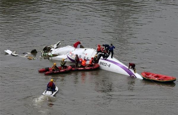 復興空難飛機殘骸。（圖片來源：臺灣聯合新聞網）