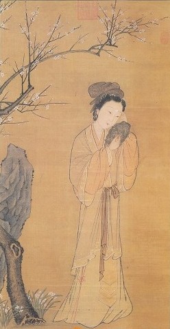 《梅花仕女圖》 臺(tái)北故宮博物院藏