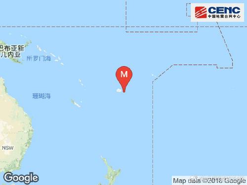 斐濟群島地區發生7.8級地震震源深度640千米